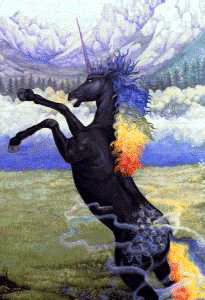 Черный Радужный Единорог